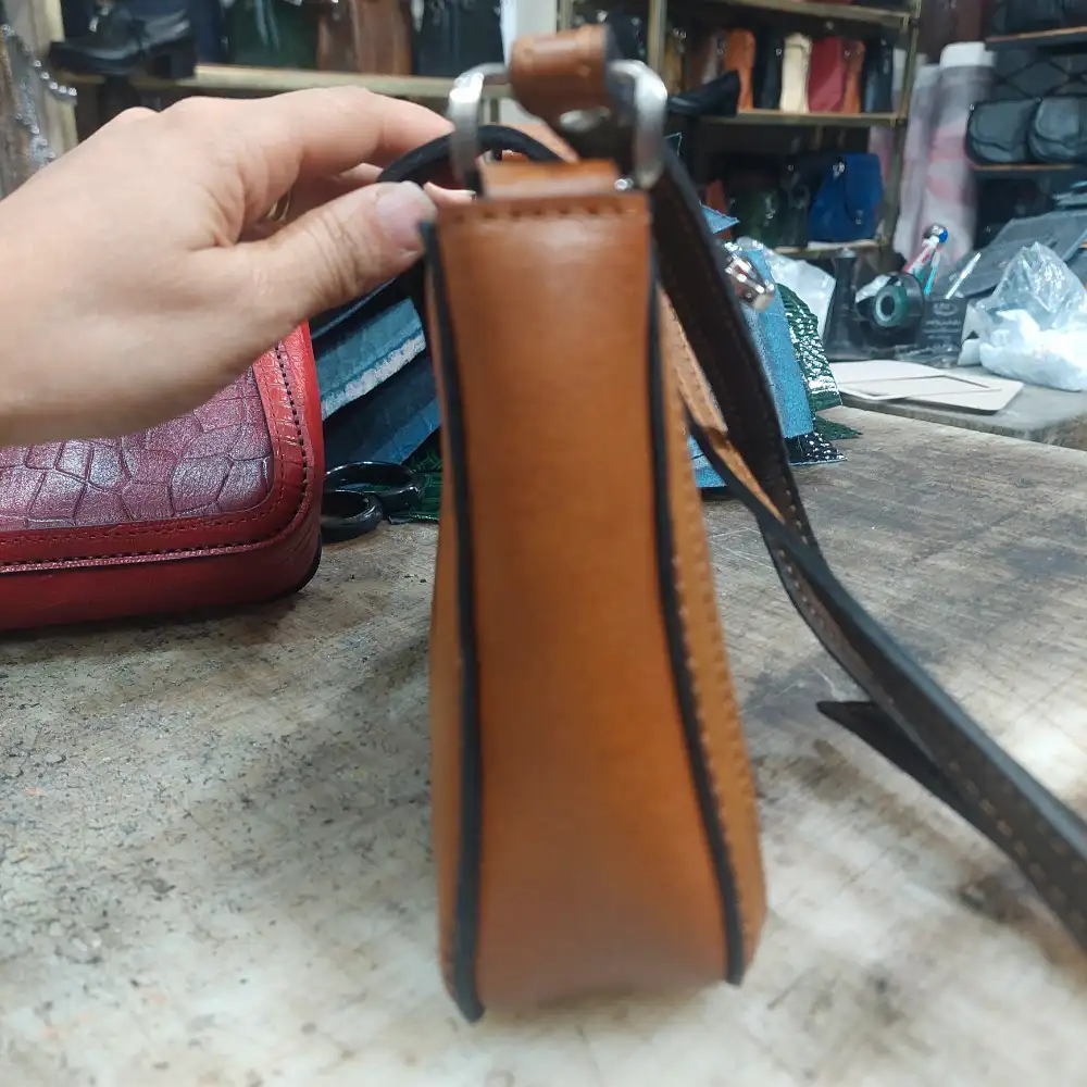 کیف تمام چرم طبیعی مدل رمکه - تصویر 5